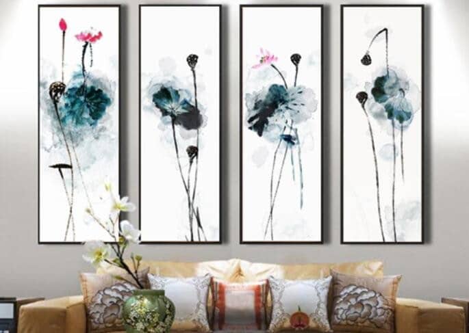 沙发后面挂什么画好